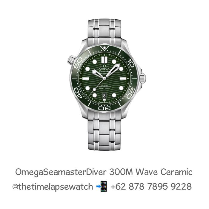 Omega Seamaster Diver 300M, Green Wave Dial with Black Ceramic Bezel Bracelet 42 - 2023