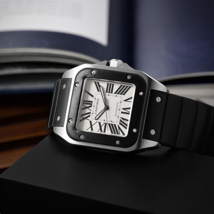 Cartier Santos 100-L Rubber thumbnail 3