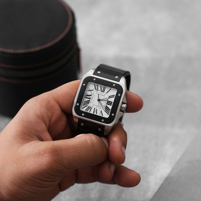 Cartier Santos 100-L Rubber thumbnail 6
