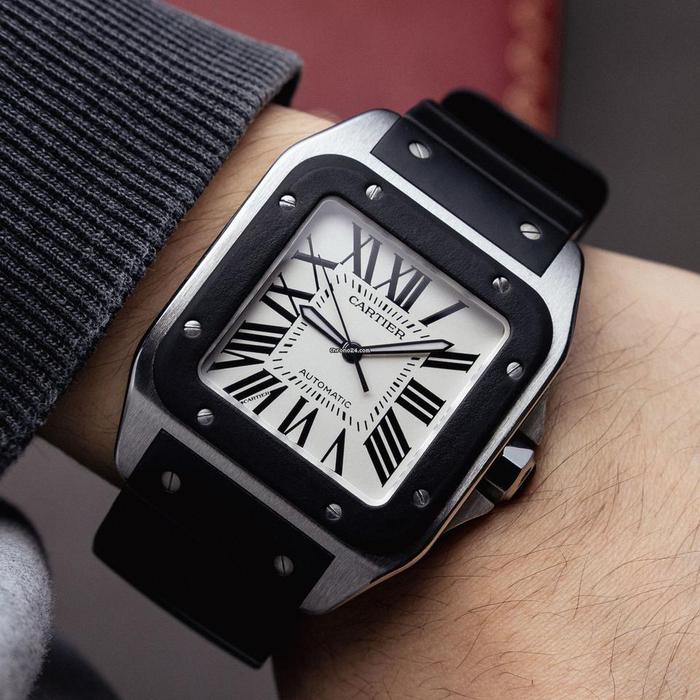 Cartier Santos 100-L Rubber thumbnail 8