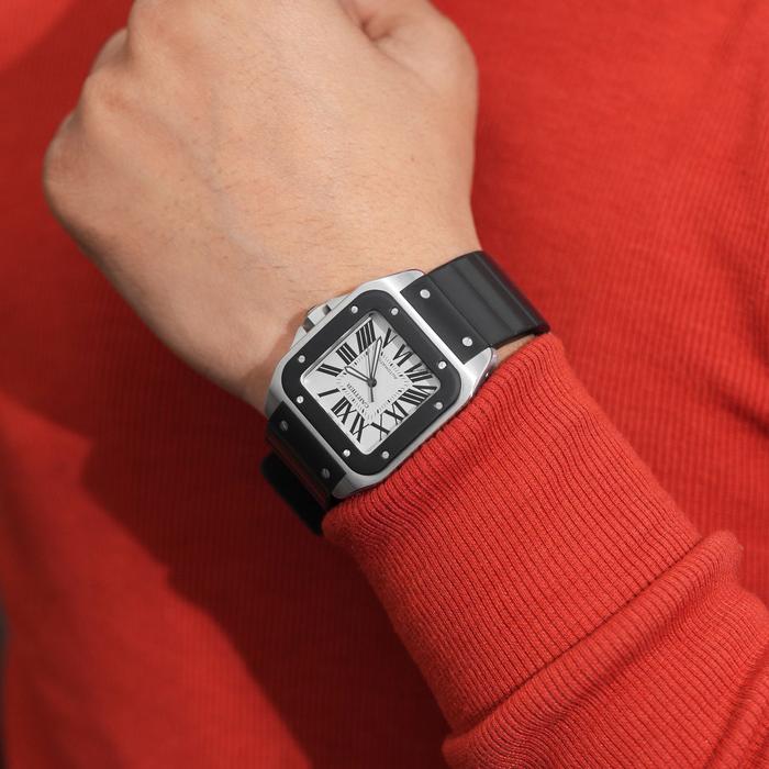 Cartier Santos 100-L Rubber thumbnail 9
