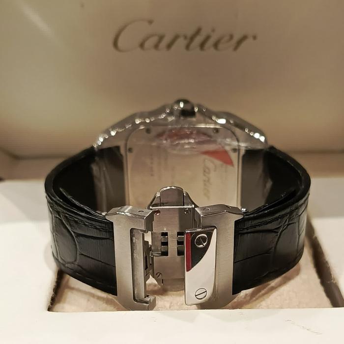 Cartier Santos 100-L Grey Dial Stainless Steel 38 mm thumbnail 7