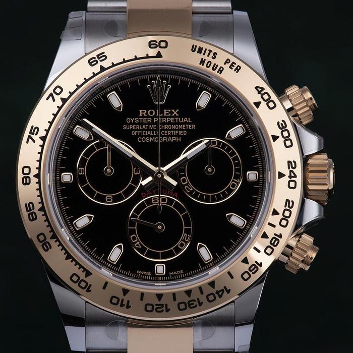 Rolex Daytona Black Dial, Steel & 18K Yellow Gold