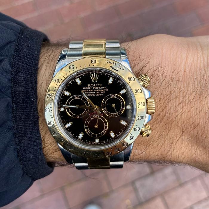 Rolex Daytona Black Dial, Steel & 18K Yellow Gold thumbnail 9