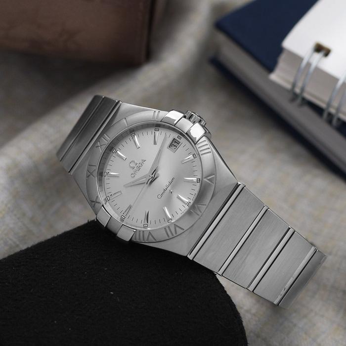 Omega Constellation 35m, Silver Dial Stainless Steel Quartz