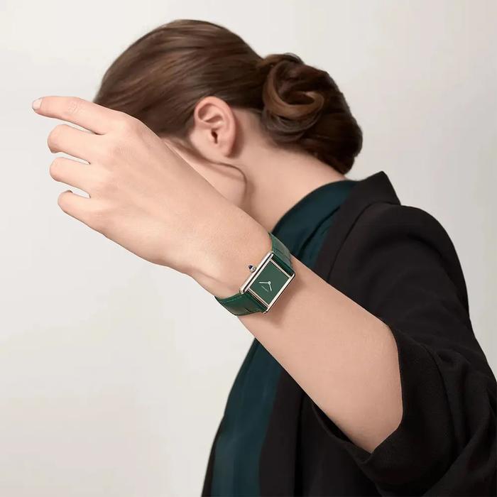 Cartier Tank Must De Green Dial with Leather Quartz 33m - New in Box thumbnail 7