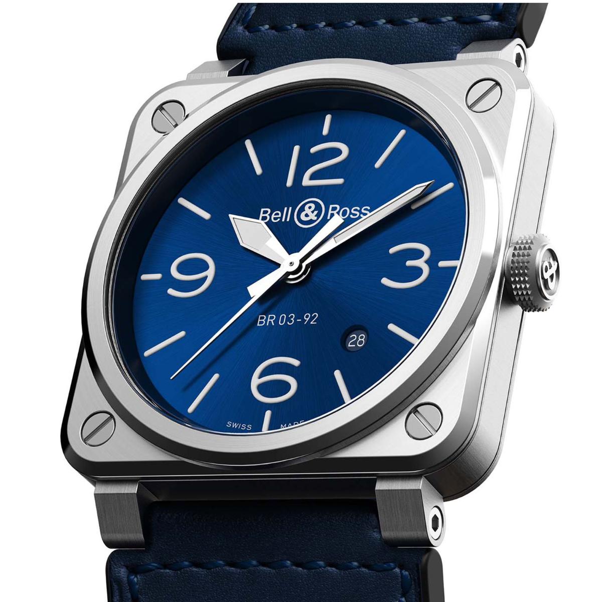Bell & Ross BR03-92 Caliber.302, Blue Dial Stainless Steel - New in Box