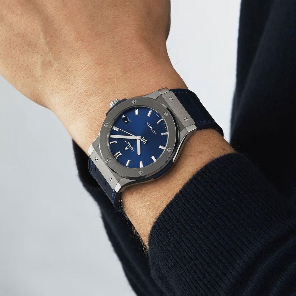 Hublot Classic Fushion Blue Dial Titanium 45 - New in Box