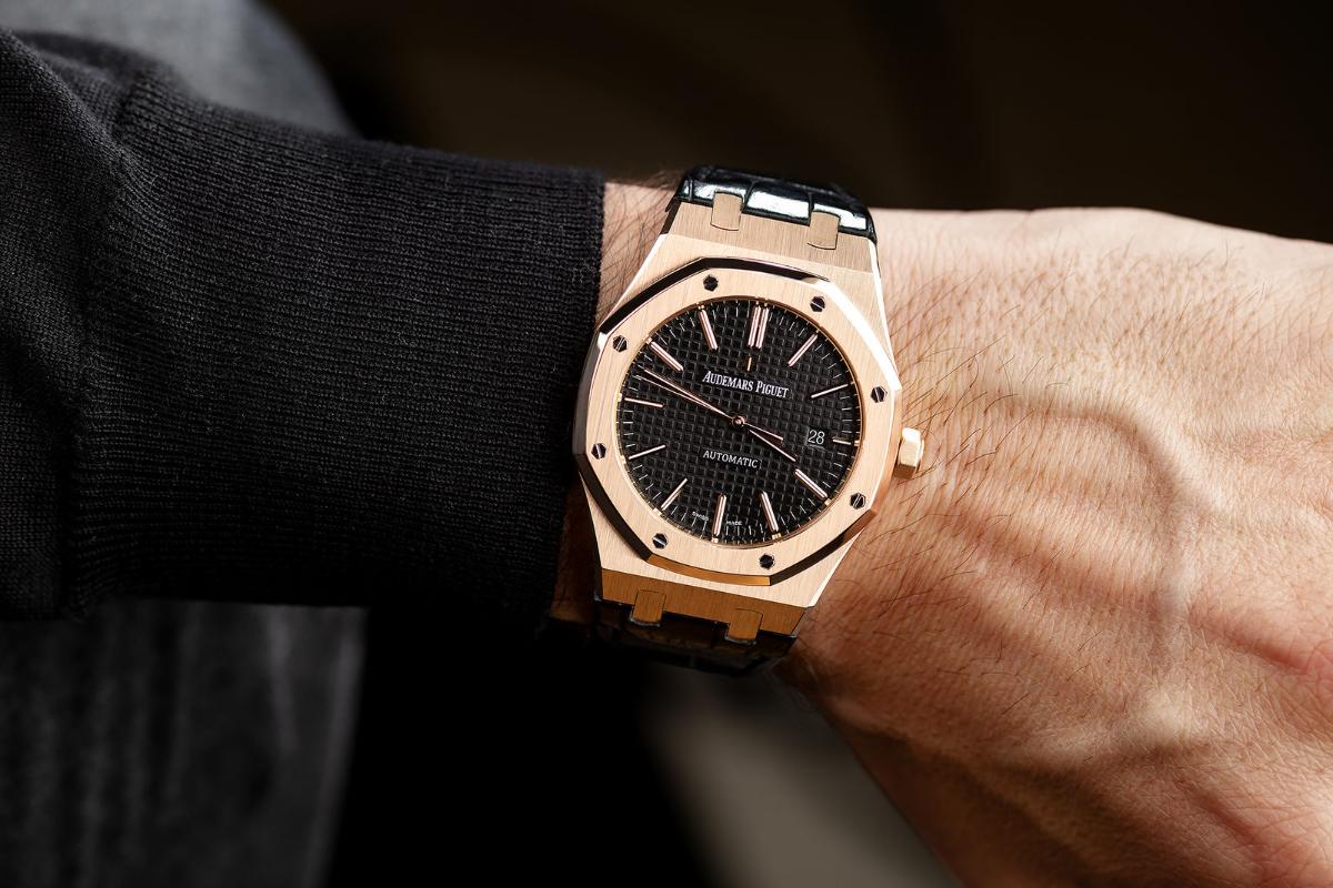 Audemars Piguet Royal Oak 15500OR Black Dial 18K Rose Gold - New in Box thumbnail 3
