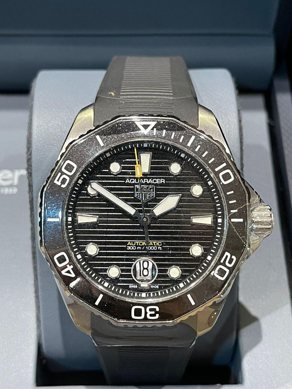 Tag Heuer Aquaracer Black Professional 300M, Bezel Ceramic with Date Rubber 43 - New in Box
