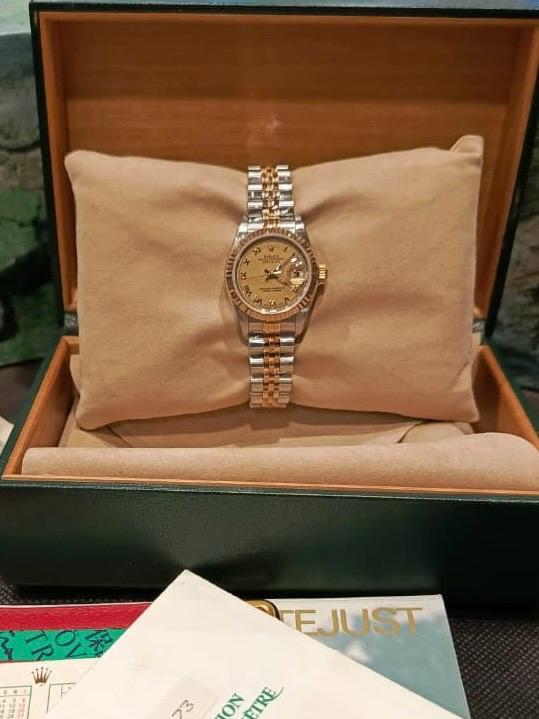 Rolex Datejust Lady 26m, Roman Index Gold Dial Steel & 18K Yellow Gold Jubilee