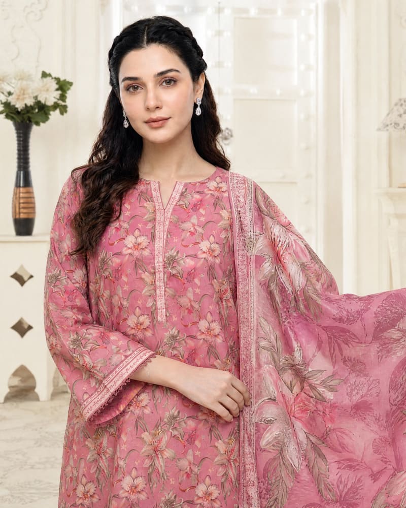 3pcs Un-Stitched Printed Lawn [D-5139]