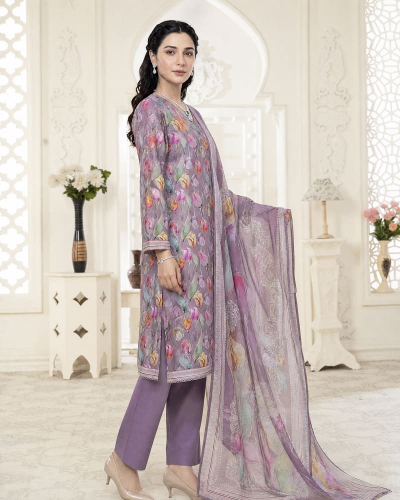 3pcs Un-Stitched Printed Lawn [D-5131]