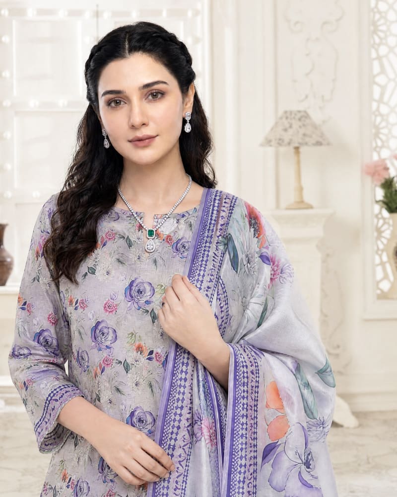 3pcs Un-Stitched Printed Lawn [D-5137]