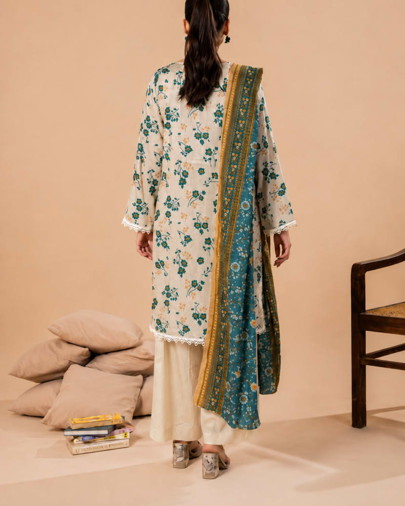 3pcs Un-Stitched Printed Lawn [D-2026]