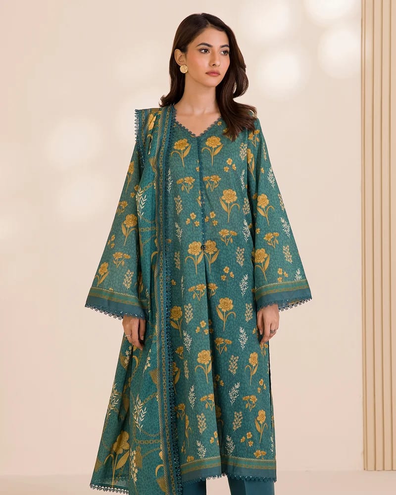 3 Piece Printed Cotton