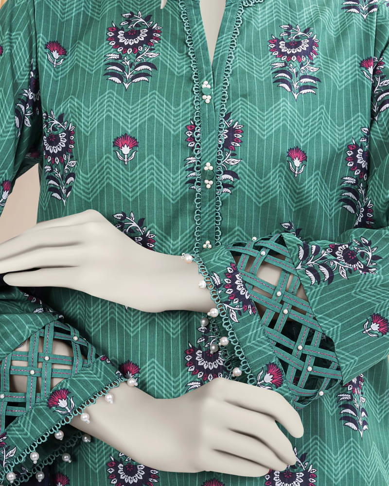 PRINTED TEXTURED CAMBRIC 3PCS UNSTITCHED