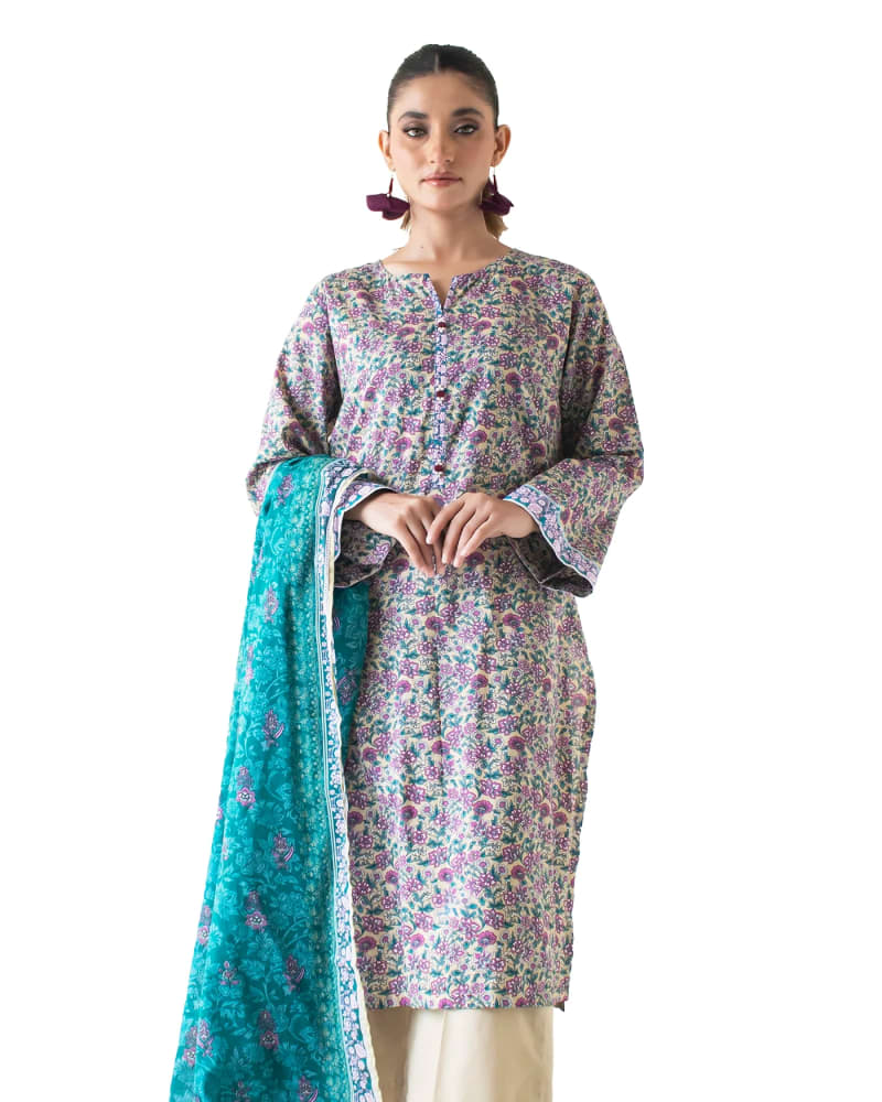 3 Piece Printed Lawn Unstitched Suit