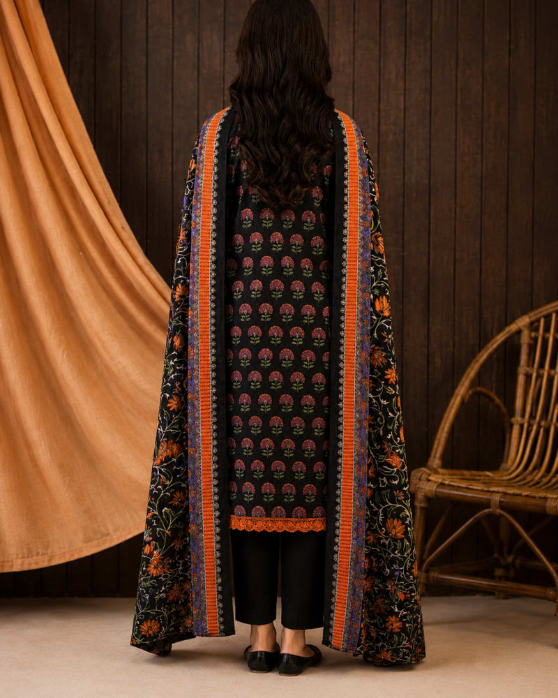 3pcs Un-Stitched Printed Lawn