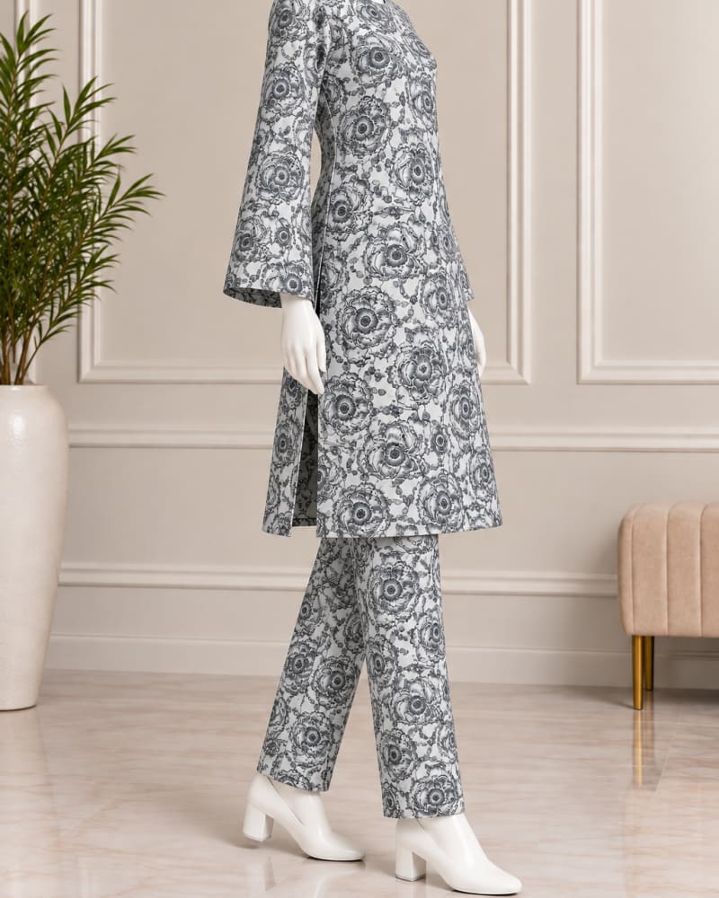 Linen 2-Piece All-Over Printed Suit