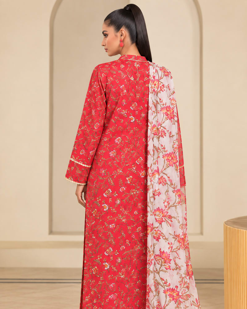 3-Piece Printed Lawn Suit