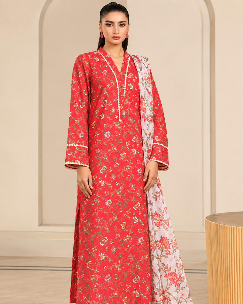 3-Piece Printed Lawn Suit
