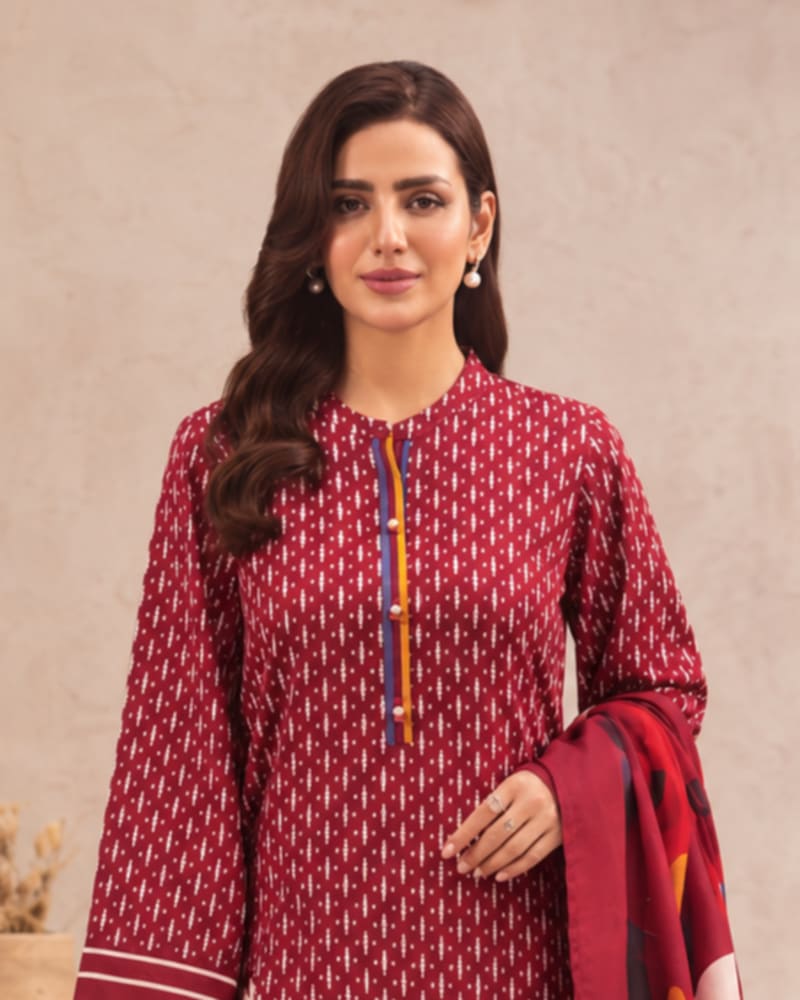 3-Piece Printed Lawn Suit