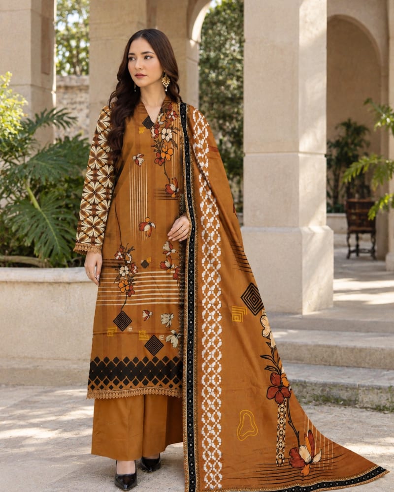 Digital Printed Lawn 3-Piece Suit