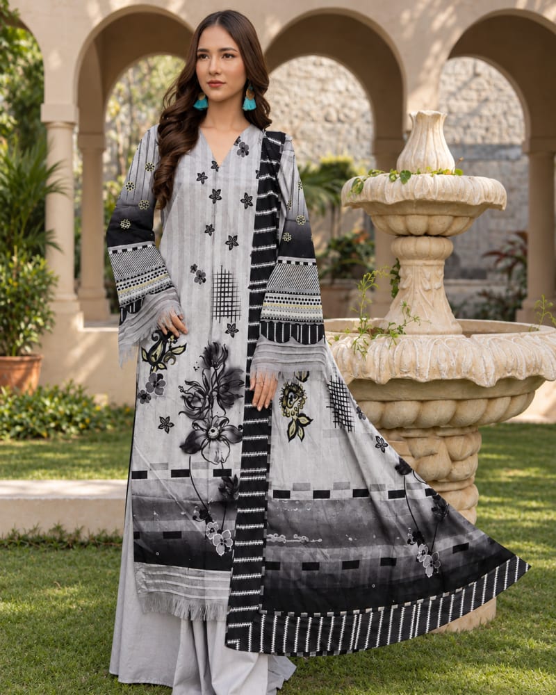 Digital Printed Lawn 3-Piece Suit