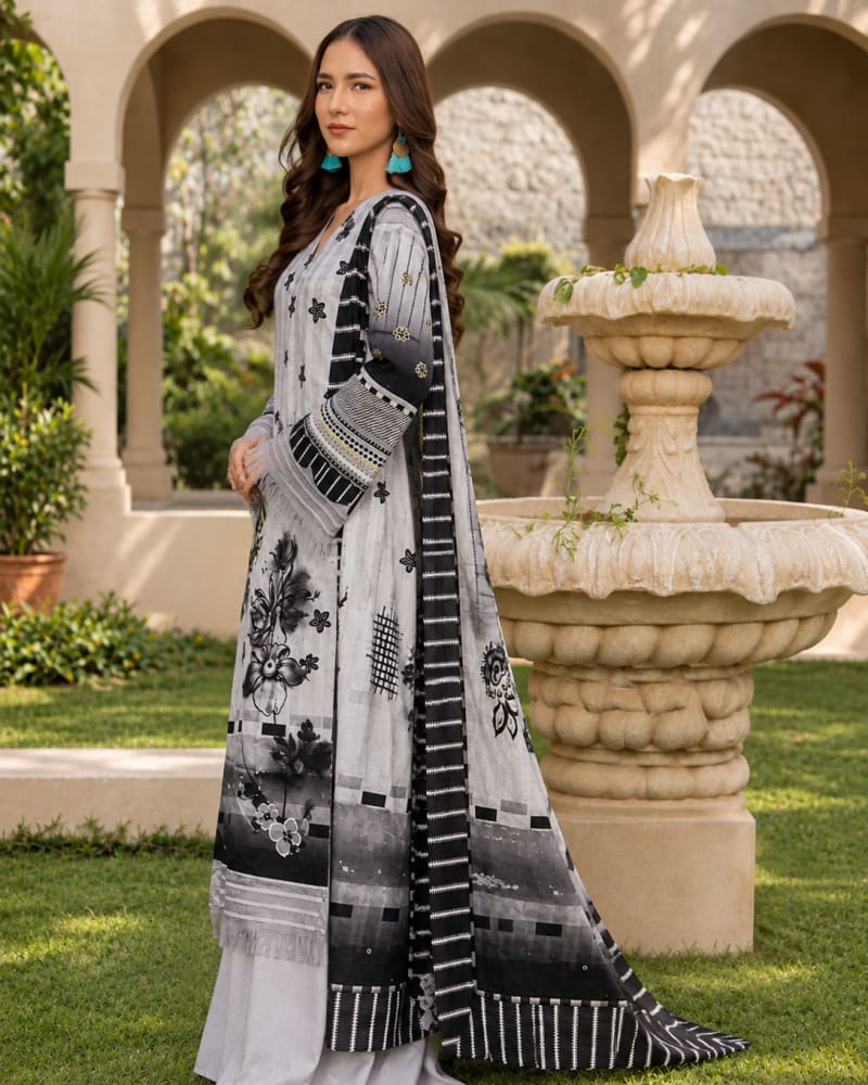 Digital Printed Lawn 3-Piece Suit