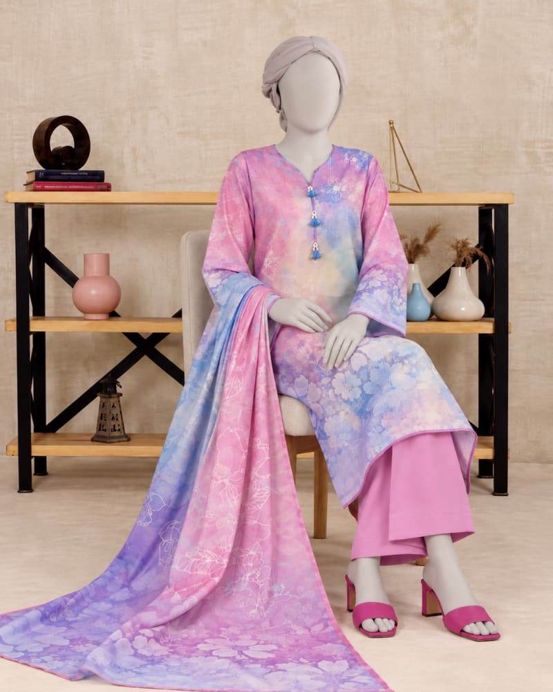 PRINTED KHADDAR 3PCS UNSTITCHED