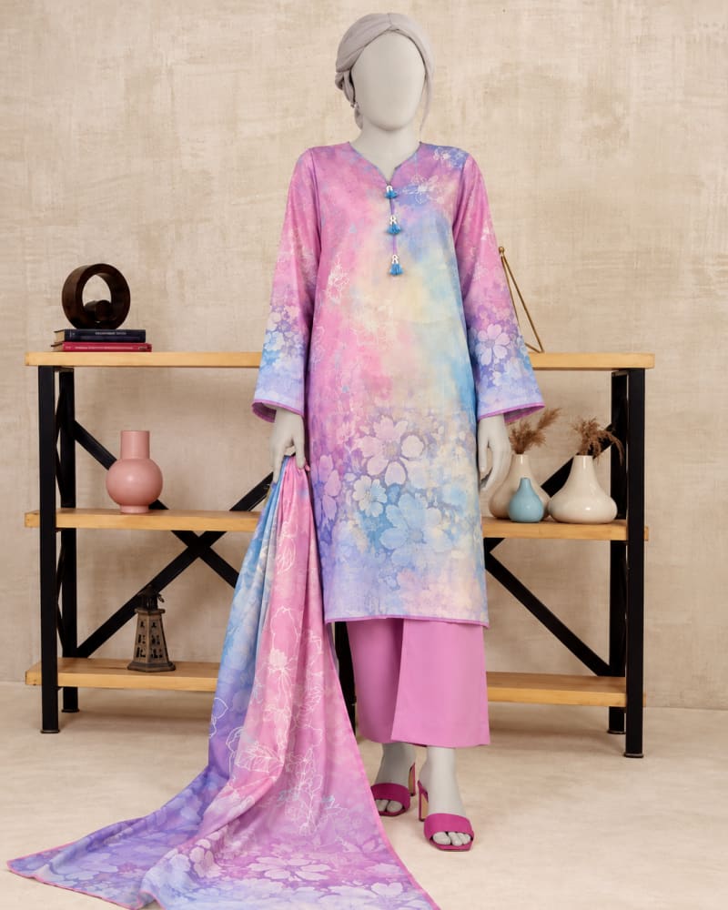 PRINTED KHADDAR 3PCS UNSTITCHED