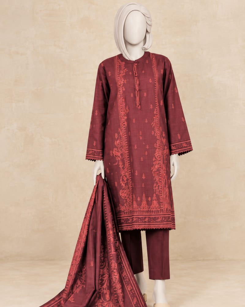 PRINTED KHADDAR 3PCS UNSTITCHED