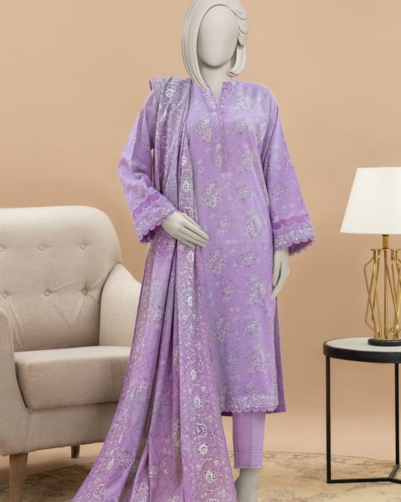 PRINTED KHADDAR 3PCS UNSTITCHED