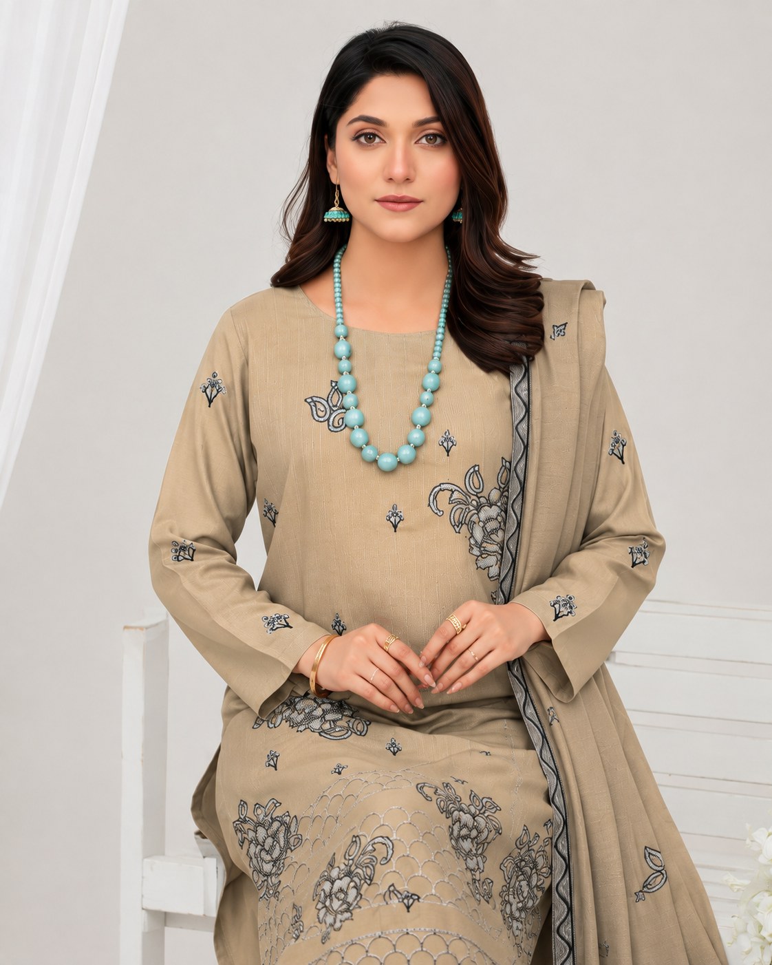 3pc Embroidered Lawn Suit [CD-085 D-01]