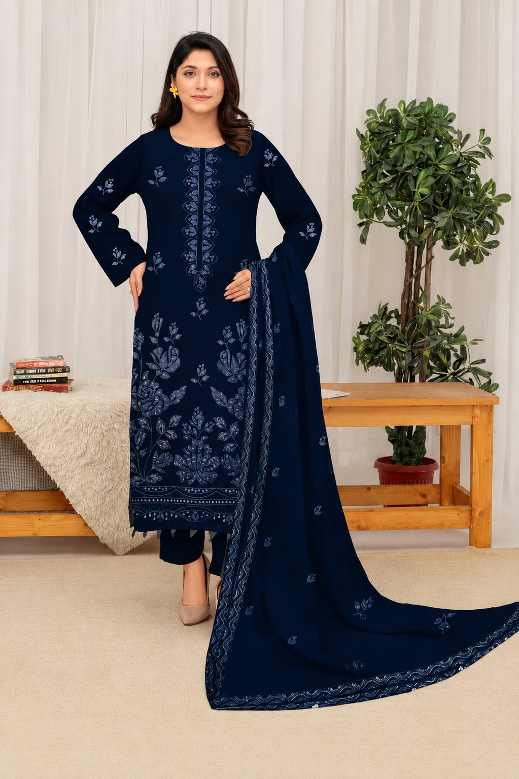 3pc Embroidered Lawn Suit [CD-085 D-07]