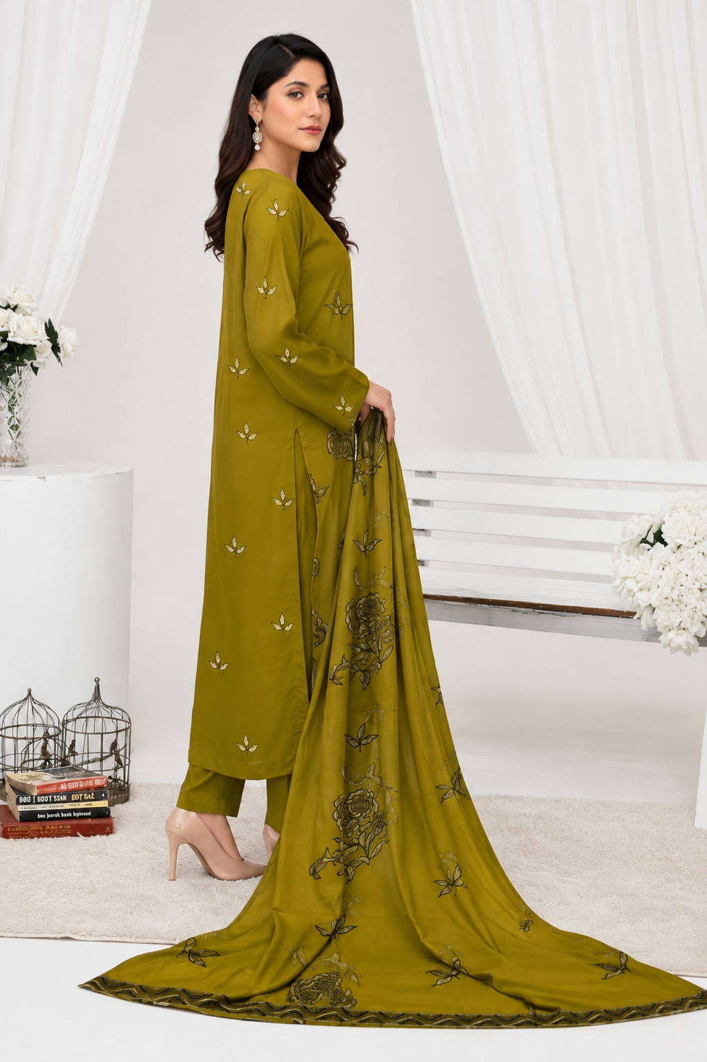 3pc Embroidered Lawn Suit [CD-085 D-08]