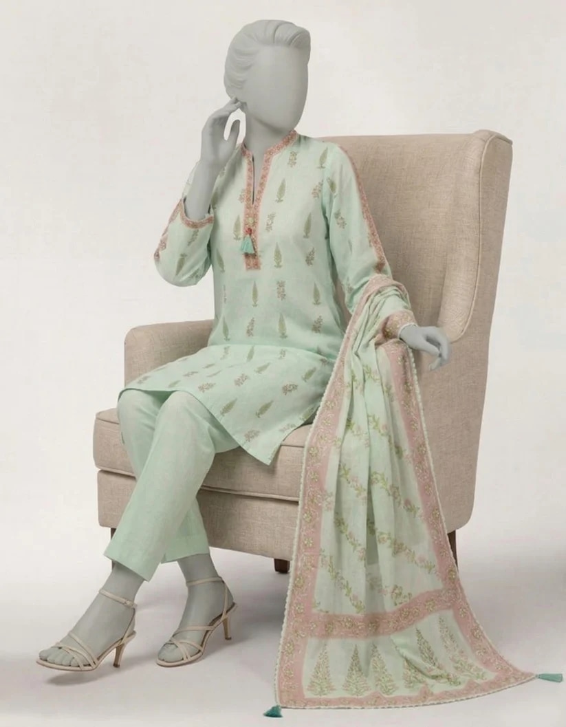 multicolor lawn printed unstitched 3pc