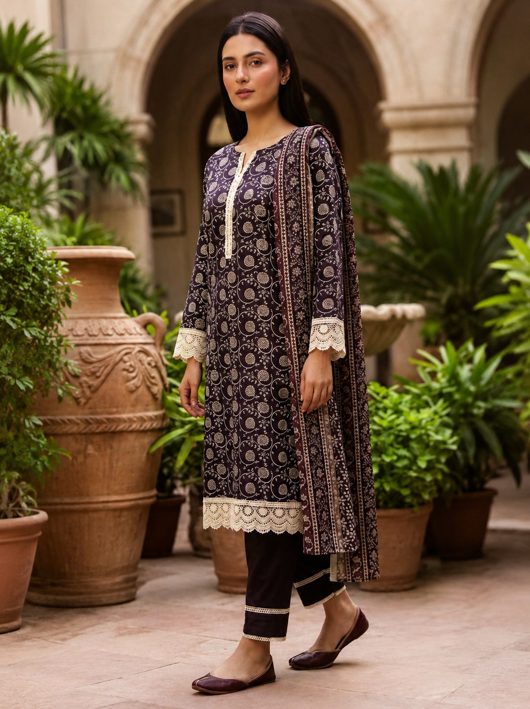 3pcs Un-Stitched Printed Lawn