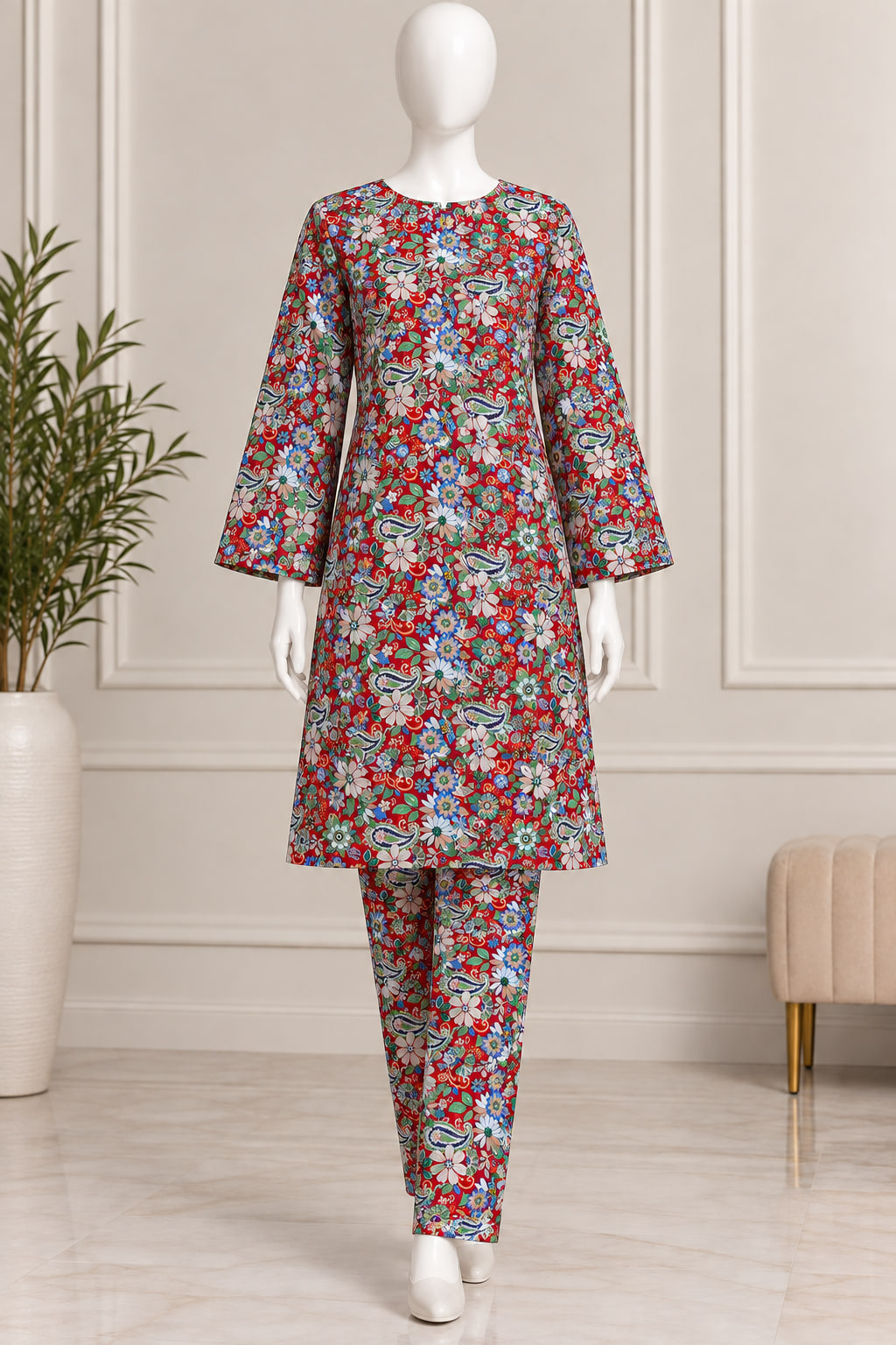 All-Over Printed 2-Piece Linen