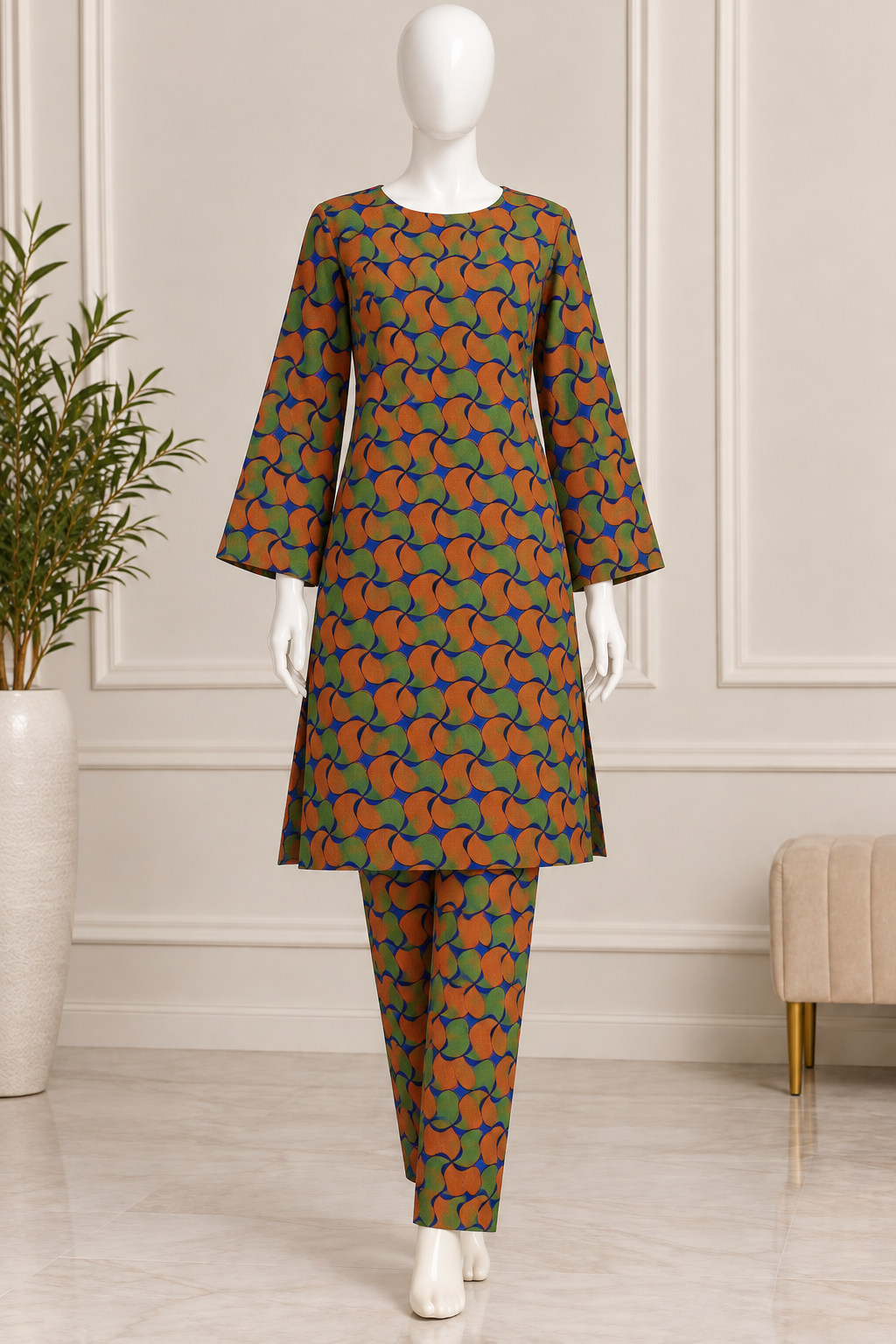 All-Over Printed 2-Piece Linen