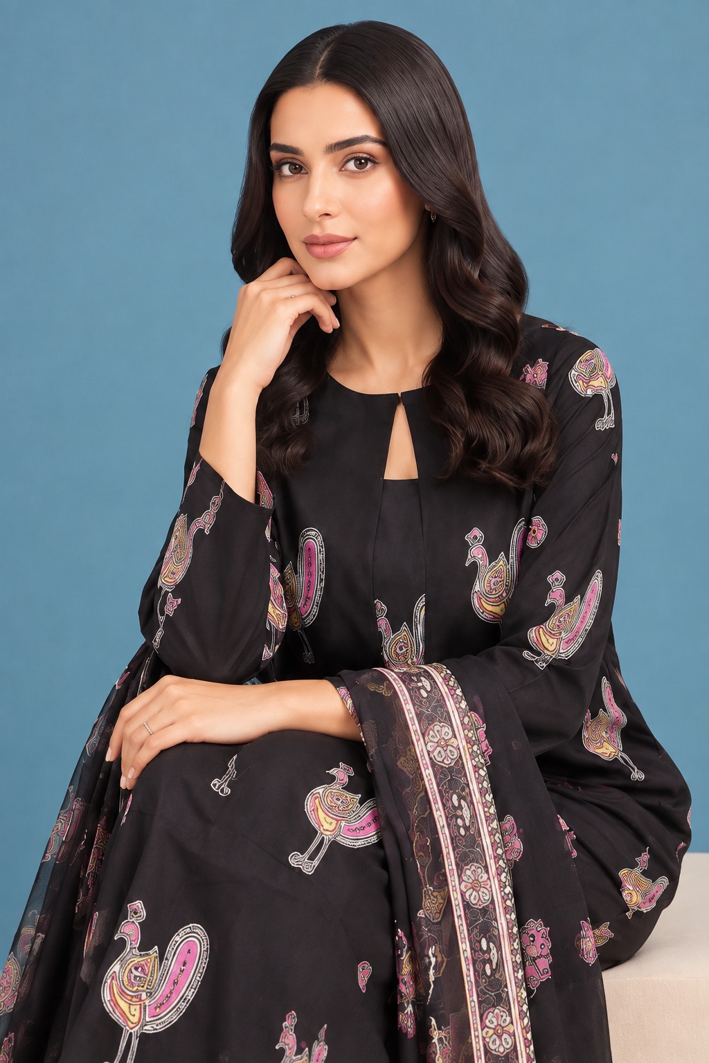 3-Piece Printed Lawn Suit