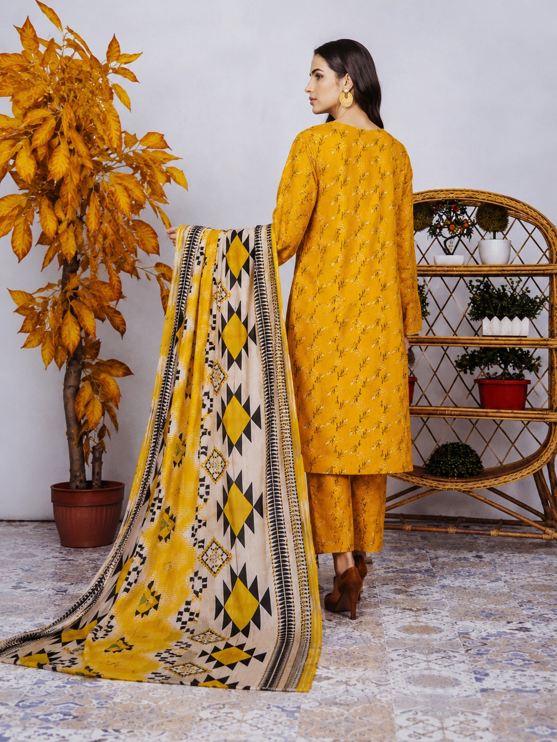 Printed Airjet Lawn 3-Piece Suit