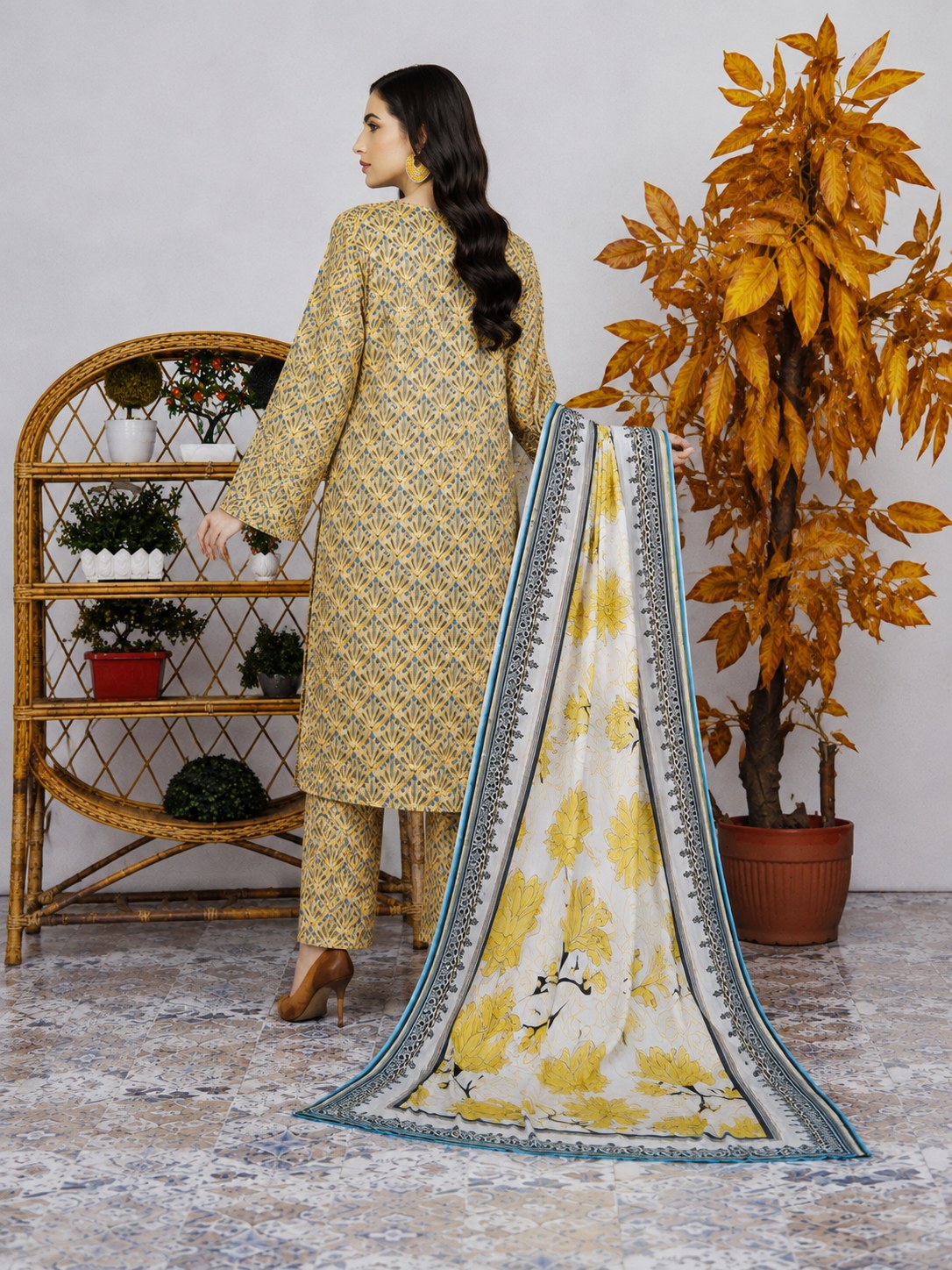 Printed Airjet Lawn 3-Piece Suit