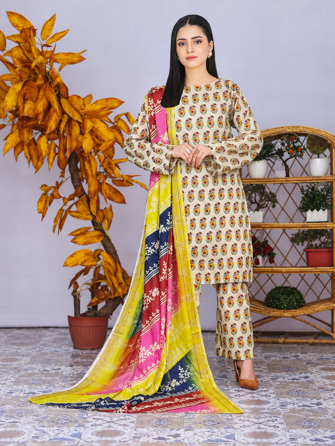 Printed Airjet Lawn 3-Piece Suit