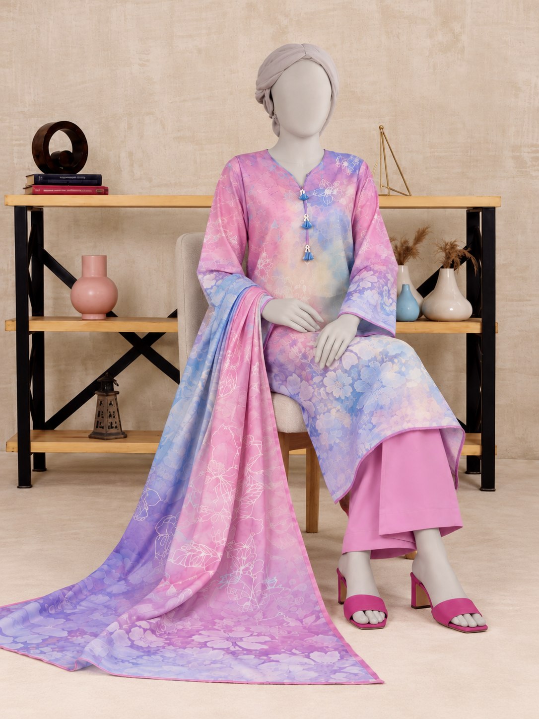 PRINTED KHADDAR 3PCS UNSTITCHED