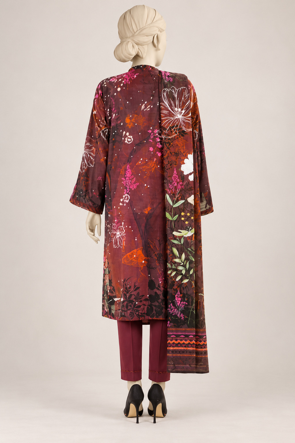 PRINTED KHADDAR 3PCS UNSTITCHED