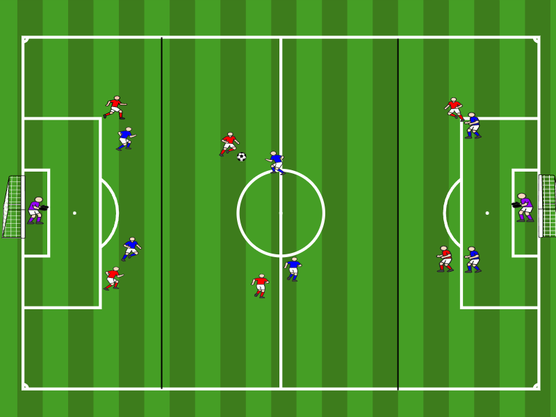 6vs6 in 3 Zonen / Zweikampftechnik