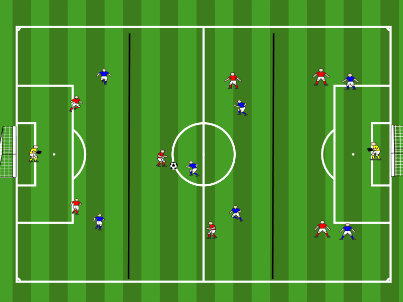 7vs7 in 3 Zonen / Zweikampftechnik