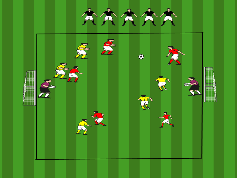 5vs5 mit dynamischer Rotation / Pass